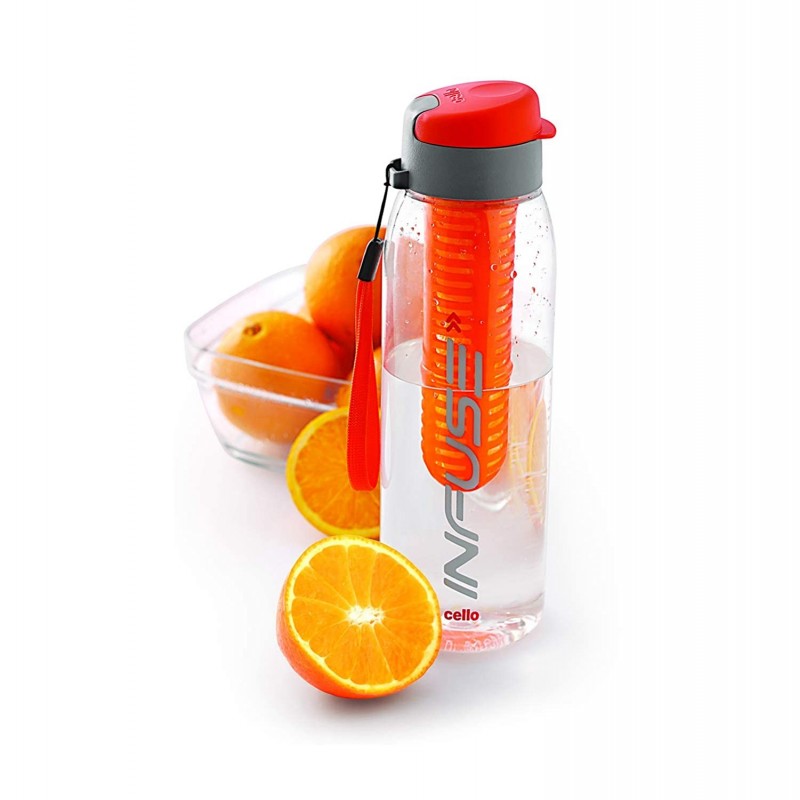 Cello Plastic Water Bottle  800 ml Orange