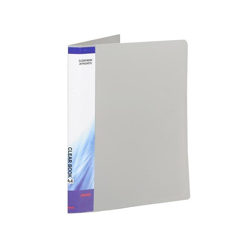 Sigma Clear Book A4 20PKT Grey