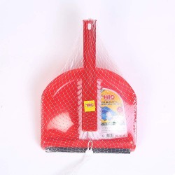 HIC Dustpan with Brush for All Types of Floor Assorted Colour