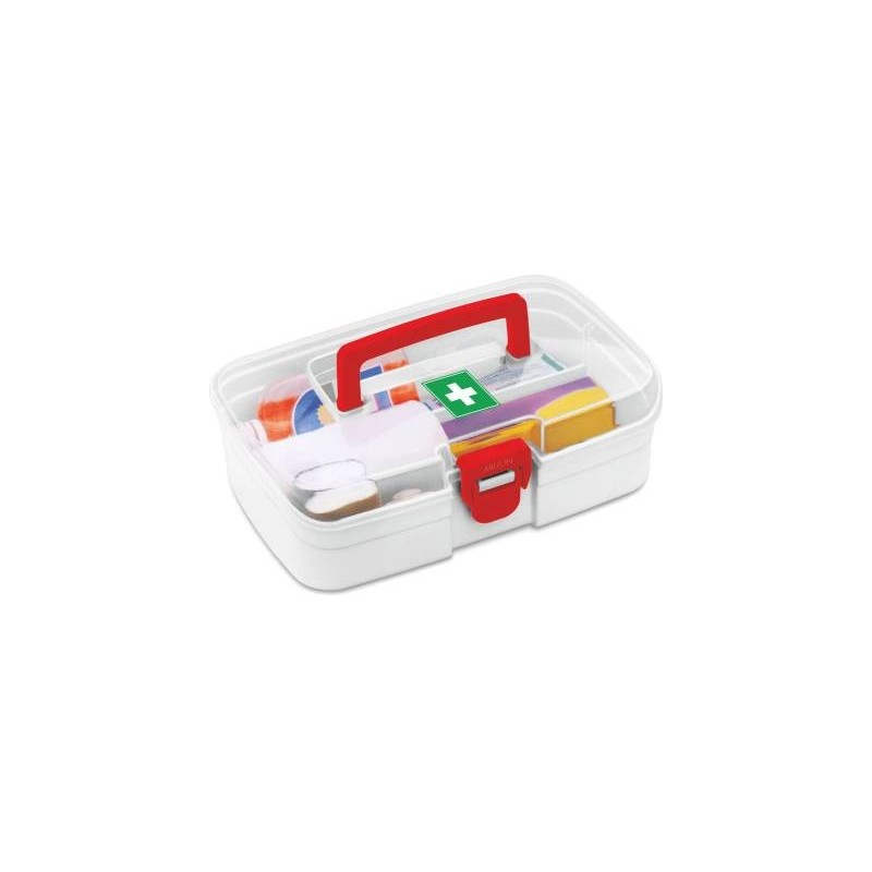 Milton First Aid Box 1000 Ml Plastic Utility Container Red White
