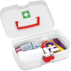 Milton First Aid Box 1000 Ml Plastic Utility Container Red White