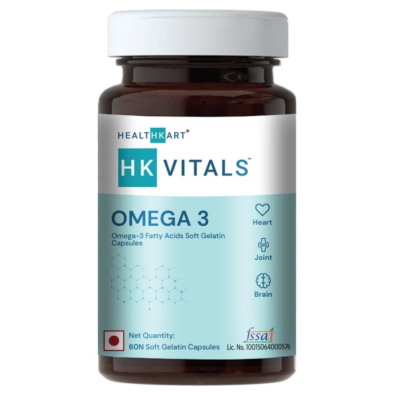 HealthKart Omega 3 1000mg with 180mg EPA and 120mg DHA 60 softgels