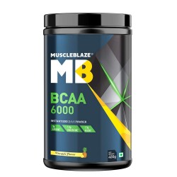 Muscleblaze Bcaa 6000  With 6 G Vegan Bcaa Pineapple 400 G / 0.88 Lb 50 Servings