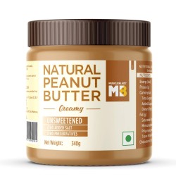 Muscleblaze Natural Peanut Butter Creamy Unsweetened 340g