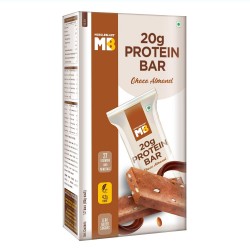 MuscleBlaze Protein Bar 20g Protein Choco Almond Pack of 12