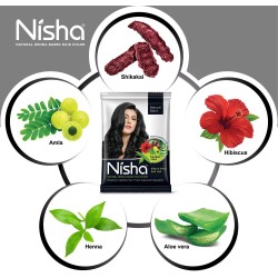 Nisha Black Hair Color Dye 10gm Natural Black Color Hair Henna with 1 Hair dye Brush Natural Black Natural Black 10gm Pack of 10