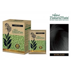 Nisha Nature Mate Natural Henna Based Hair Color No Ammonia Formula Long-Lasting Strong Shine Hair 6-In-1 10Gm/Each Pouch