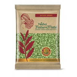Nisha Nature Mate Henna Based Hair Color No Ammonia 100% Herbal Protection 30G/Each Pouch Packaging Natural-Brown