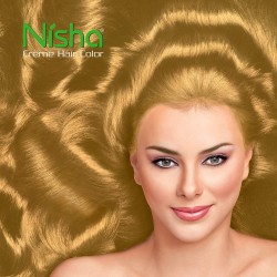 Nisha Cream Hair Color With Rich Bright Semi-Permanent Shine Hair Color No ammonia Creme 150gm Golden Blonde 8.1 Pack of 1