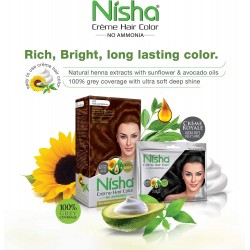 Nisha Hair Color Natural Brown Hair Colour Crème 120gm Ammonia Free Natural Brown Hair Color Dye For Hair Long Lasting