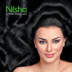 Nisha Creme Hair Color 60gm + 60ml + 18ml Nisha Conditioner for Each Combo Pack Of Natural black & Burgundy