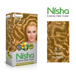Nisha Creme Hair Color 60gm + 60ml + 18ml Nisha Conditioner for Each Combo Pack Of Natural black & Golden Blonde