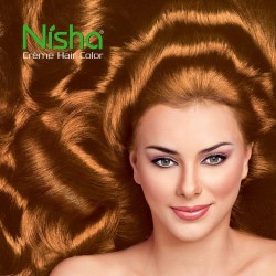 Nisha Cream Permanent Hair Color Permanent Fashion Highlights 60Gm+90Ml Each Pack Honey Blonde Pack Of 1