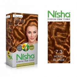 Nisha Cream Permanent Hair Color Permanent Fashion Highlights 60Gm+90Ml Each Pack Honey Blonde Pack Of 2