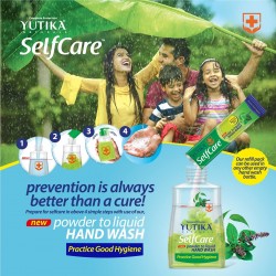 Yutika Selfcare Powder To Liquid Hand Wash Combo Pack With Empty Bottle+5 Refill Pack Of 9Gm Each 1 Refill Makes 200ml Hand Wash